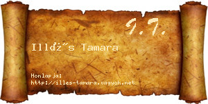 Illés Tamara névjegykártya