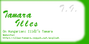 tamara illes business card